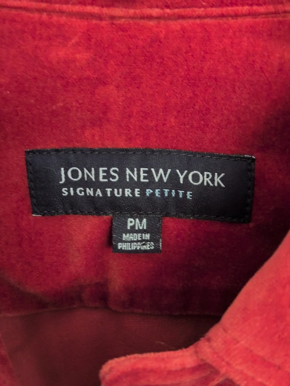 Jones New York Signature Rust Orange Colored Velour Stretch Blazer - PM - Picture 2 of 5
